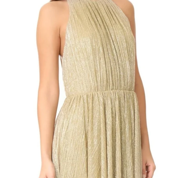 Halston Heritage metallic gold cocktail dress - Picture 3 of 3